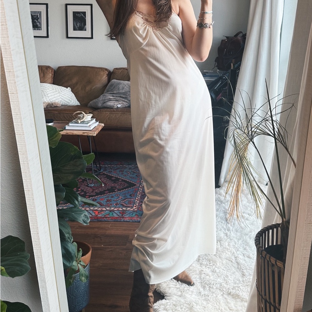 Vintage Butterfly Silky Slip Dress